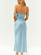 Ella Light Blue Off Shoulder Formal Dress - thumbnail 5