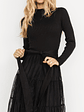 Demi Sweater Tulle Dress | Black - thumbnail 2