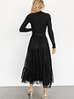 Demi Sweater Tulle Dress | Black - thumbnail 4