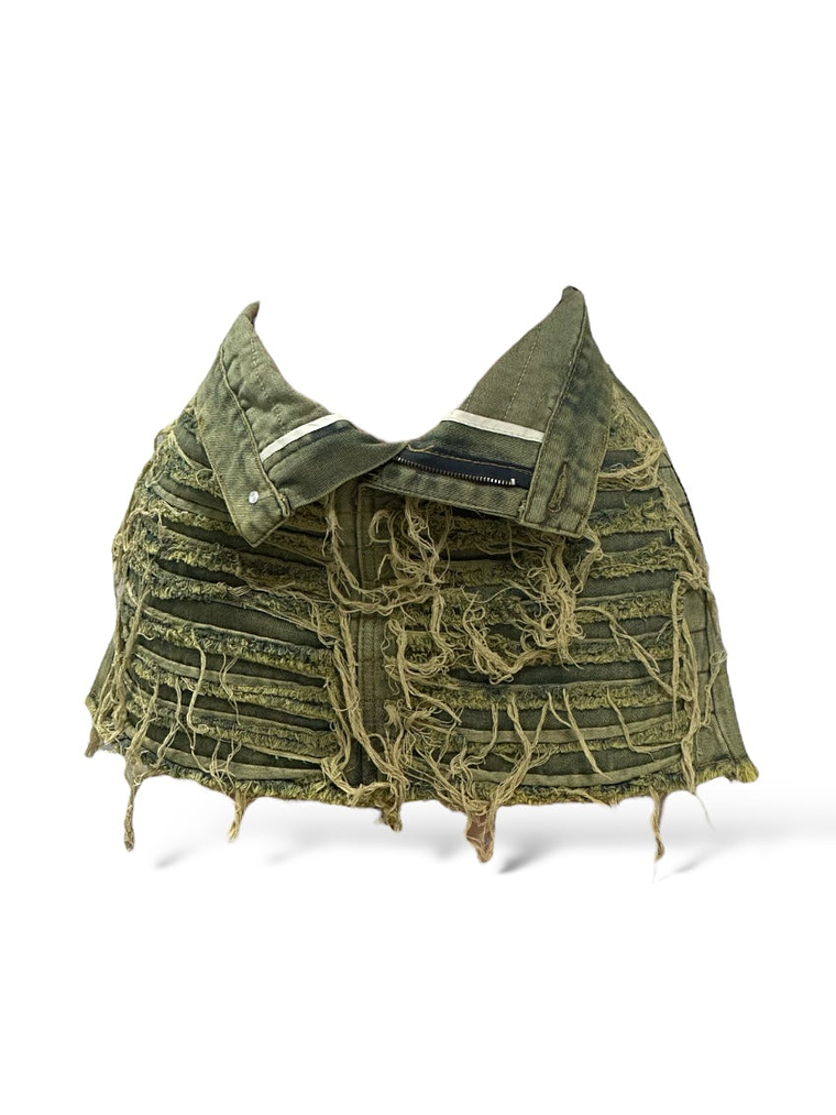 Distressed Denim Skirt 1