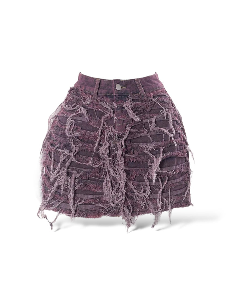 Distressed Denim Skirt 2