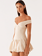 Endless Romance Off Shoulder Mini Dress - Butter - thumbnail 2