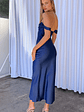 Ella Navy Off Shoulder Formal Maxi Dress - thumbnail 9