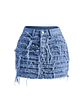Distressed Denim Skirt - thumbnail 6