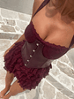 Diva Mini Dress Burgundy - thumbnail 2