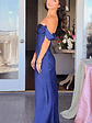 Ella Navy Off Shoulder Formal Maxi Dress - thumbnail 10