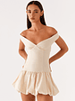 Endless Romance Off Shoulder Mini Dress - Butter - thumbnail 5