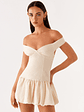 Endless Romance Off Shoulder Mini Dress - Butter - thumbnail 6