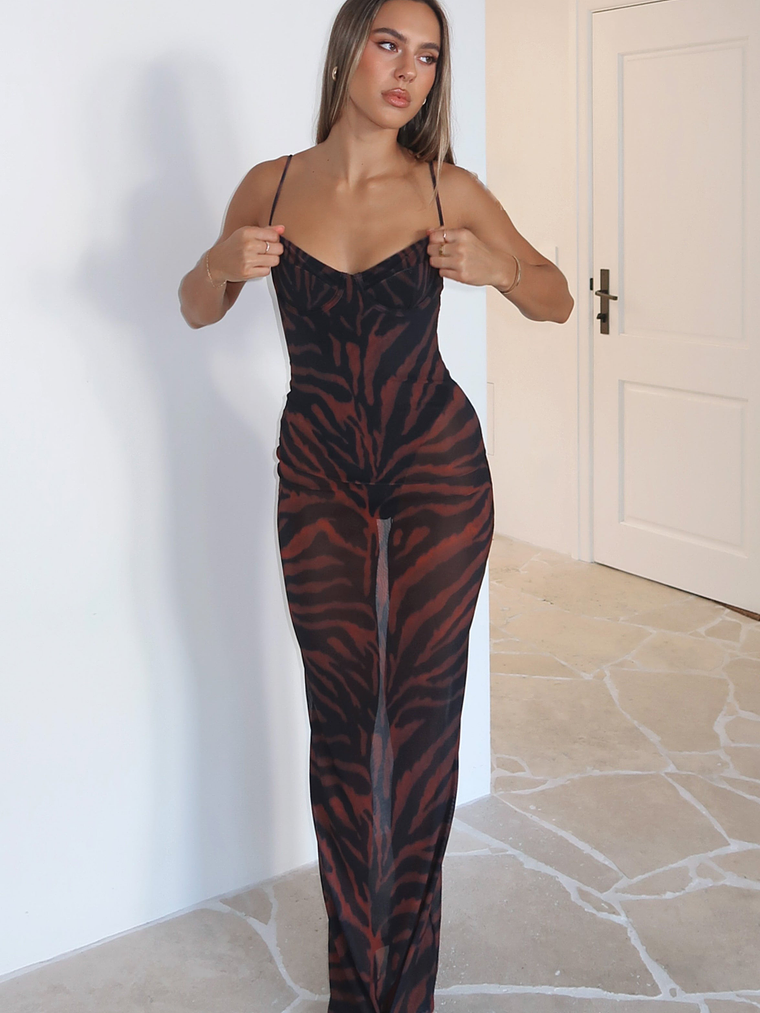 Dream Of Me Maxi Dress Amber Zebra 1