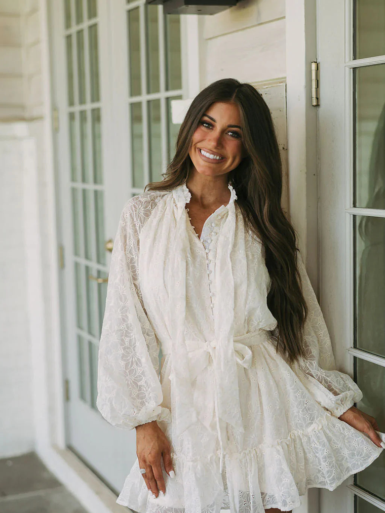 Dixie Lace Dress Cream 1