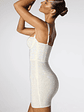 Embellished Corset Mini Dress in Ivory - thumbnail 3