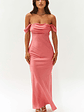 Ella Pink Off Shoulder Formal Dress - thumbnail 3