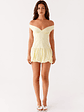 Endless Romance Off Shoulder Mini Dress - Yellow - thumbnail 2