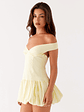 Endless Romance Off Shoulder Mini Dress - Yellow - thumbnail 3