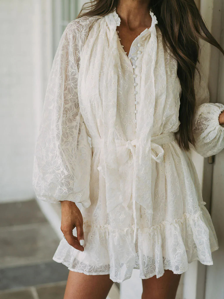 Dixie Lace Dress Cream 6