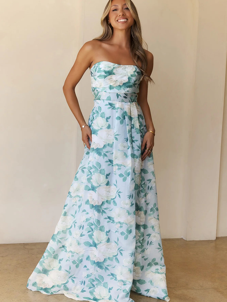 Elegant Essence Strapless Maxi Dress 5