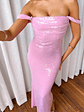 Ella Pink Sequin Off Shoulder Formal Maxi Dress - thumbnail 2