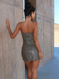 Emile Mini Dress Khaki - thumbnail 5