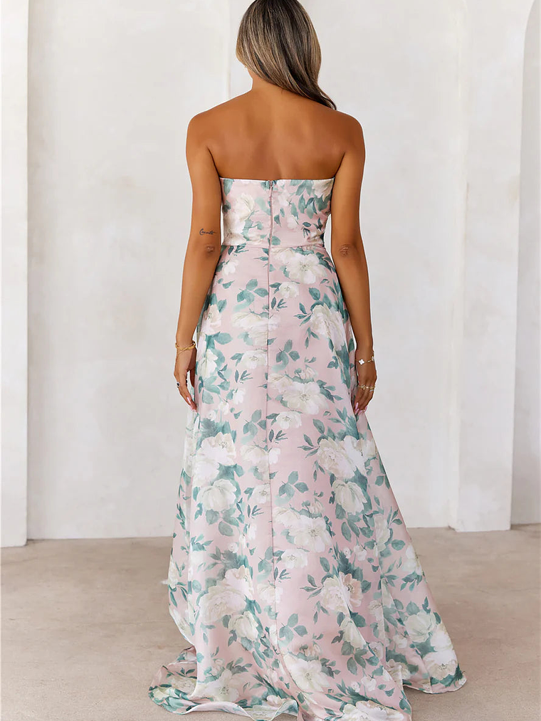 Elegant Essence Strapless Maxi Dress 9