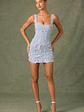 Embellished Corset Mini Dress in Sky Blue - thumbnail 5