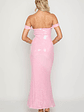 Ella Pink Sequin Off Shoulder Formal Maxi Dress - thumbnail 7