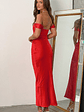 Ella Red Off Shoulder Formal Dress - thumbnail 7