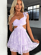 Deborah Cut Out Mini Dress - Lilac - thumbnail 2