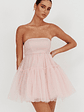 Dreamscape Strapless Tulle Mini Dress Blush - thumbnail 5