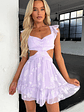 Deborah Cut Out Mini Dress - Lilac - thumbnail 4