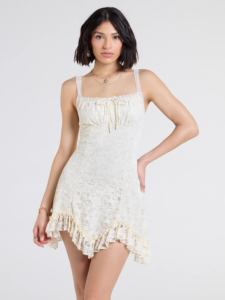Desert Sun Lace Ruffle Mini Dress 1