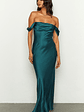 Ella Teal Off Shoulder Formal Maxi Dress - thumbnail 2