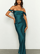 Ella Teal Off Shoulder Formal Maxi Dress - thumbnail 3