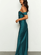 Ella Teal Off Shoulder Formal Maxi Dress - thumbnail 4