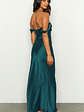 Ella Teal Off Shoulder Formal Maxi Dress - thumbnail 5