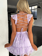 Deborah Cut Out Mini Dress - Lilac - thumbnail 7