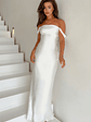 Ella White Off Shoulder Formal Dress - thumbnail 1