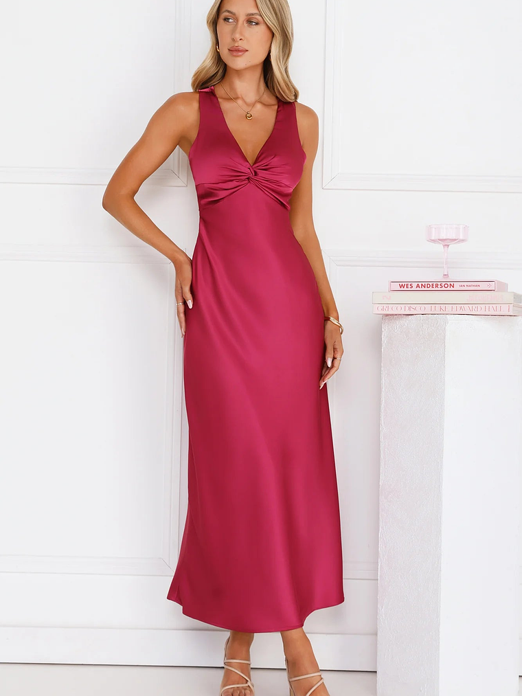 Doing The Most Satin Maxi Dress 2