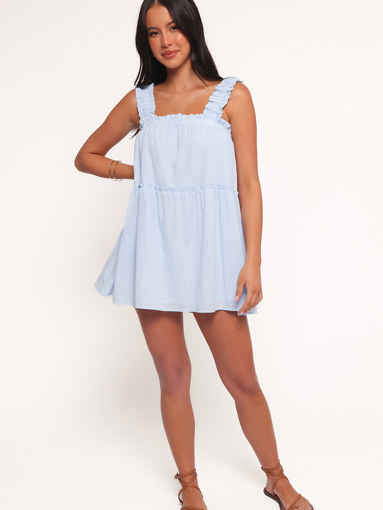 Elena Mini Dress - Light Blue 2