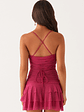 Emily Mini Dress - Fuchsia - thumbnail 4