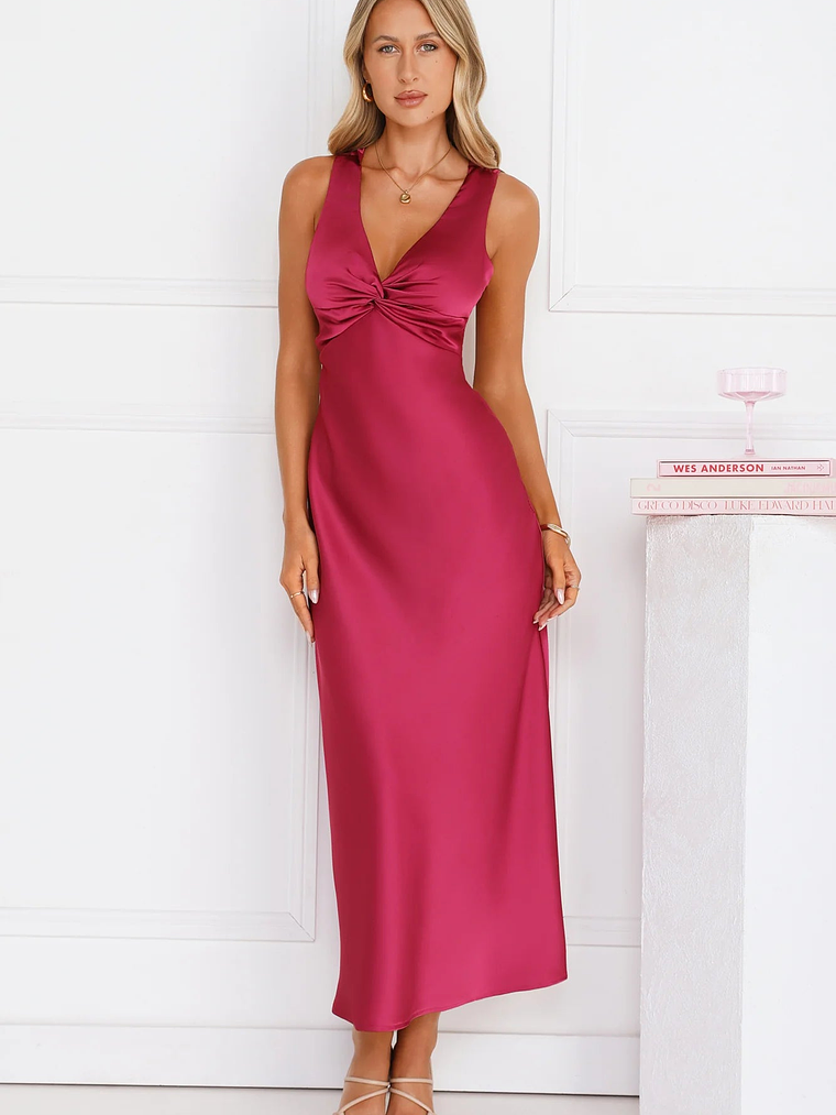 Doing The Most Satin Maxi Dress 4