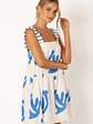 Elena Mini Dress - Blue Print - thumbnail 8