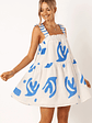 Elena Mini Dress - Blue Print - thumbnail 9