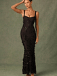 Embellished Fishtail Corset Gown in Black - thumbnail 5