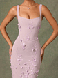 Embellished Fishtail Corset Gown in Lilac - thumbnail 4