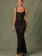 Embellished Fishtail Corset Gown in Black - thumbnail 8