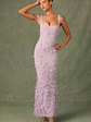 Embellished Fishtail Corset Gown in Lilac - thumbnail 6