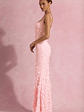 Embellished Fishtail Corset Gown in Pink - thumbnail 3