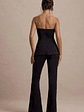 Elliana | Black Strapless Button Front Tailored Top - thumbnail 2