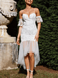 Dreamy Removable Sleeve Sequin Dress White - thumbnail 5