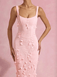 Embellished Fishtail Corset Gown in Pink - thumbnail 4